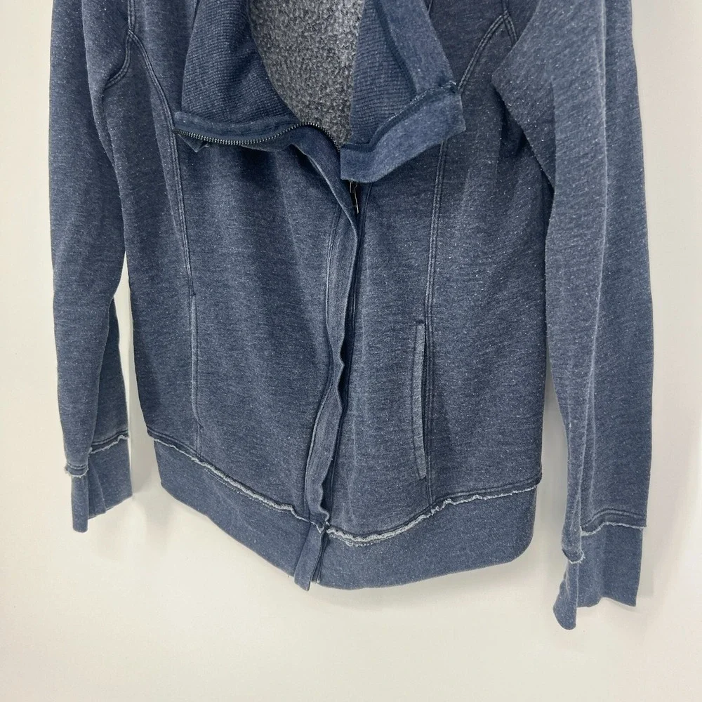 Calvin Klein Performance‎ Sweater Double Collar Zipper Front Womens Size L Blue